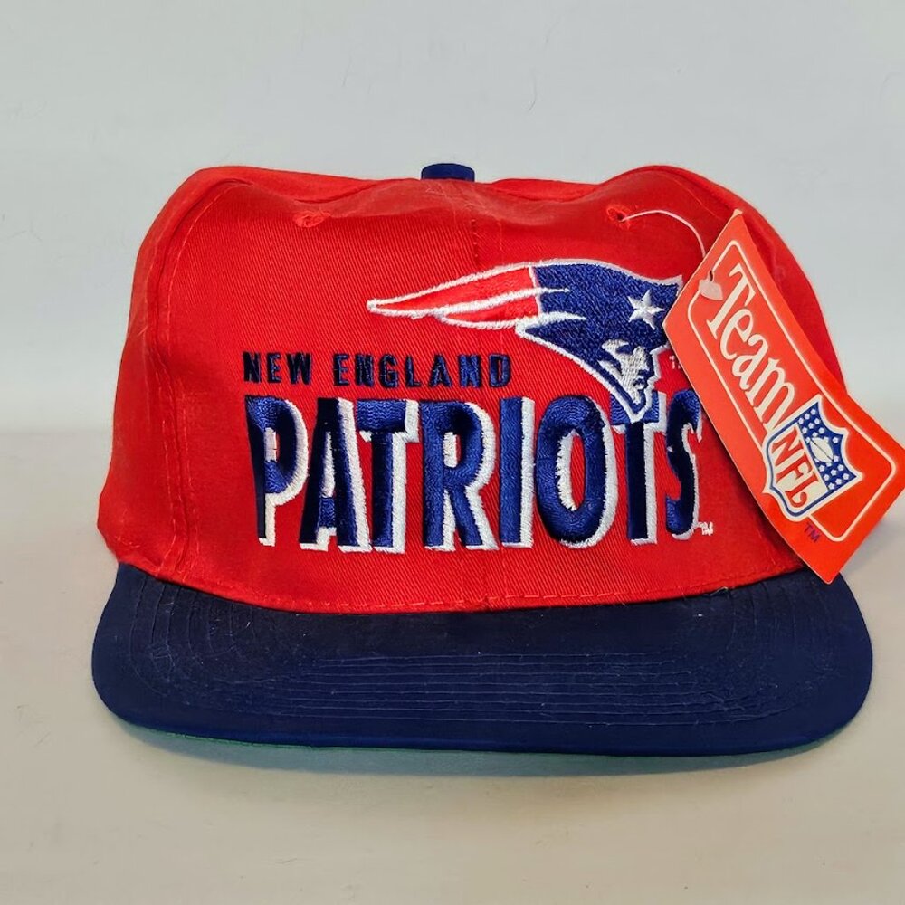VTG 90's New England Patriots AJD Team NFL Snapback Hat NWT.